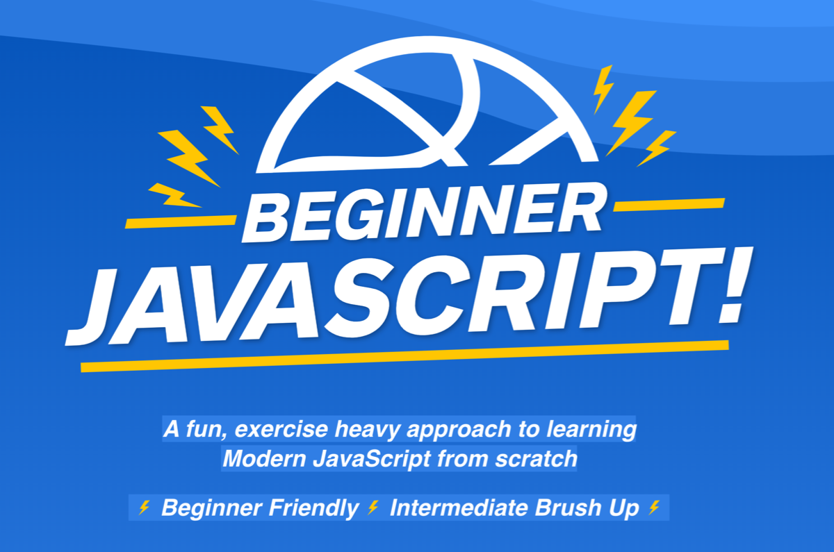 Thumbnail image from the Beginner Javascript course page